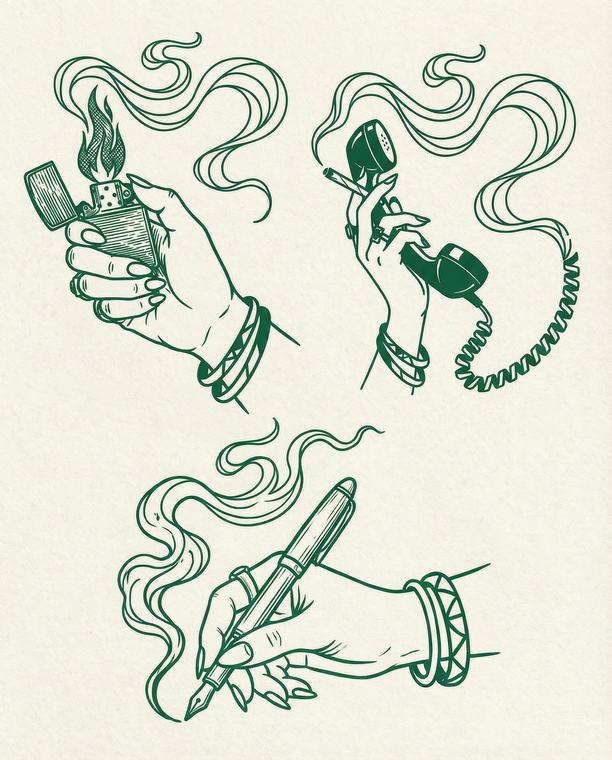 GOOD GIRLS CANNABIS CLUB — Illustration system